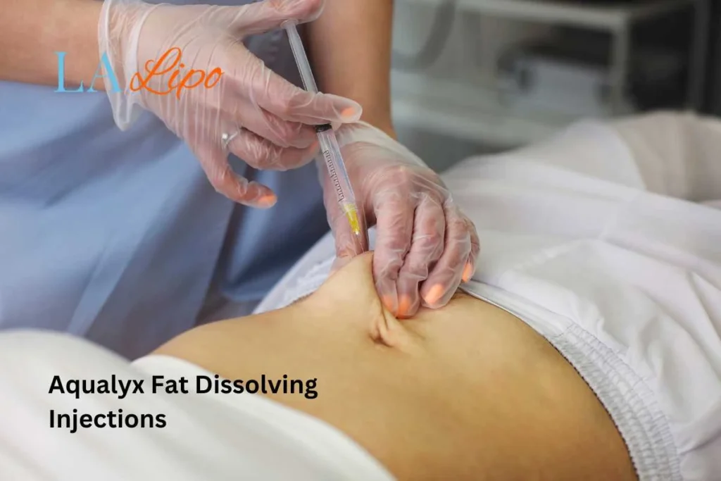woman having fat dissolving injections Lincoln in the stomach