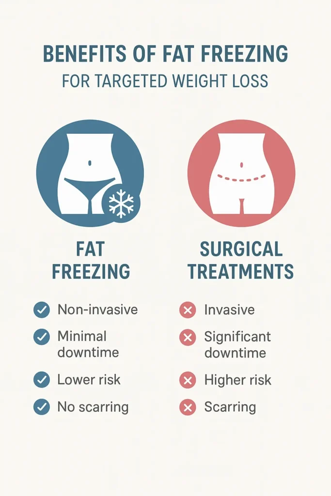 graphic showing the benefits of fat freezing Lincoln