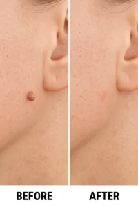 Skin tags removal Lincoln before and after