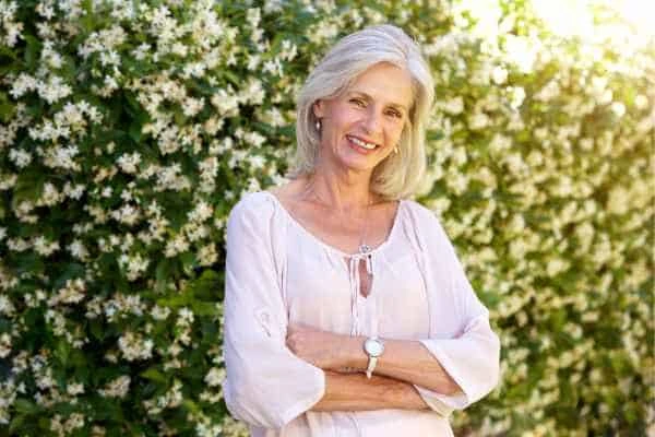 Older woman happy with urinary incontinence treatment Lincoln
