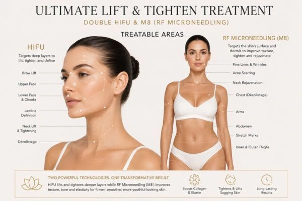 Areas of the body that can be treated - ultimate skin tighten treatment Lincoln